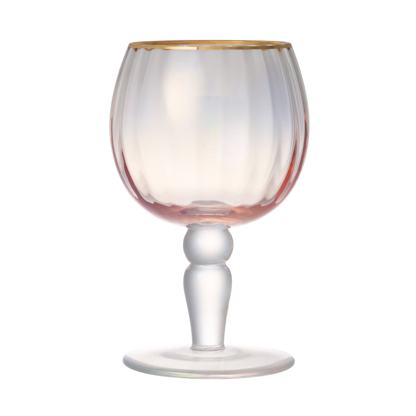 Opal Molded Goblet Pink