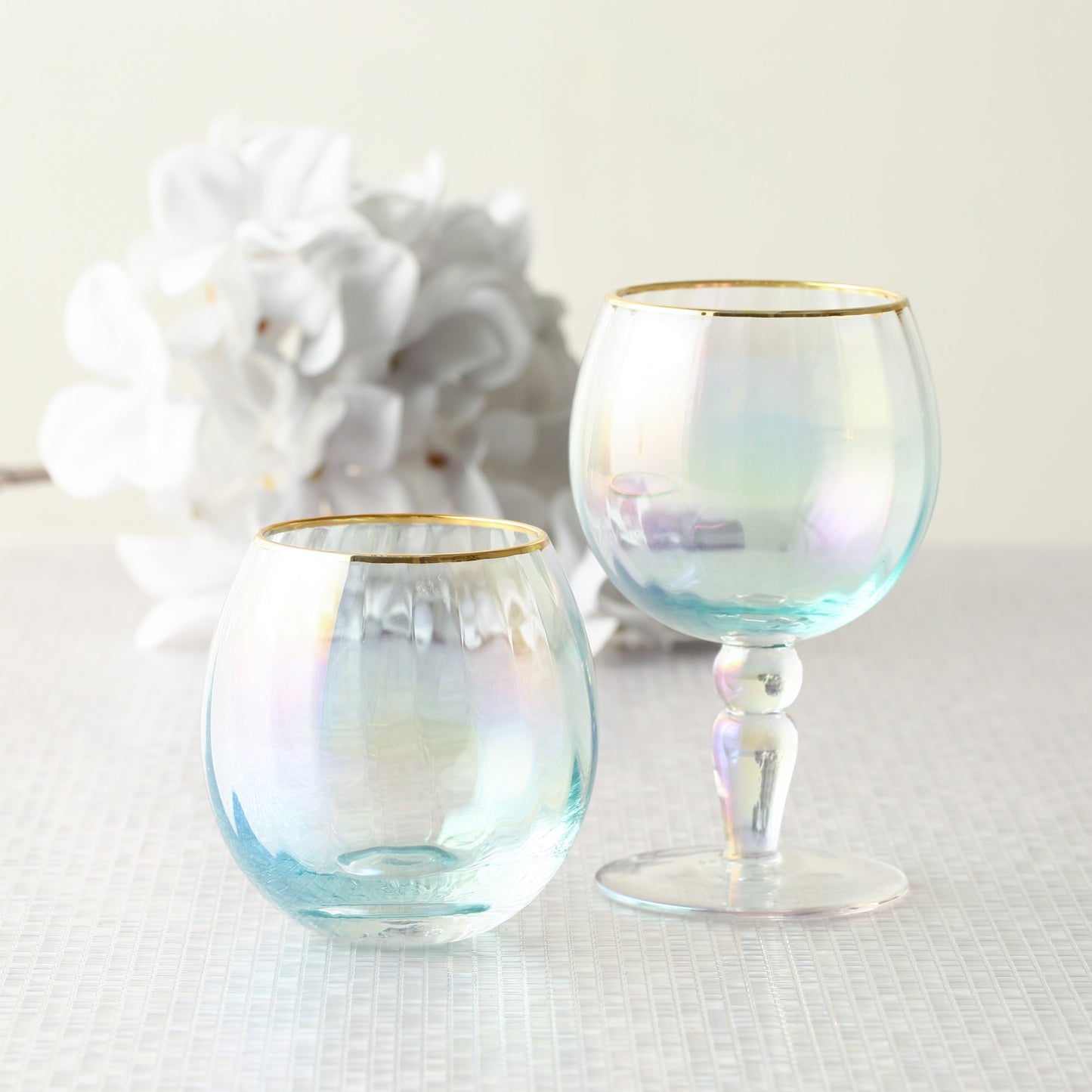 Opal Molded Goblet Mint