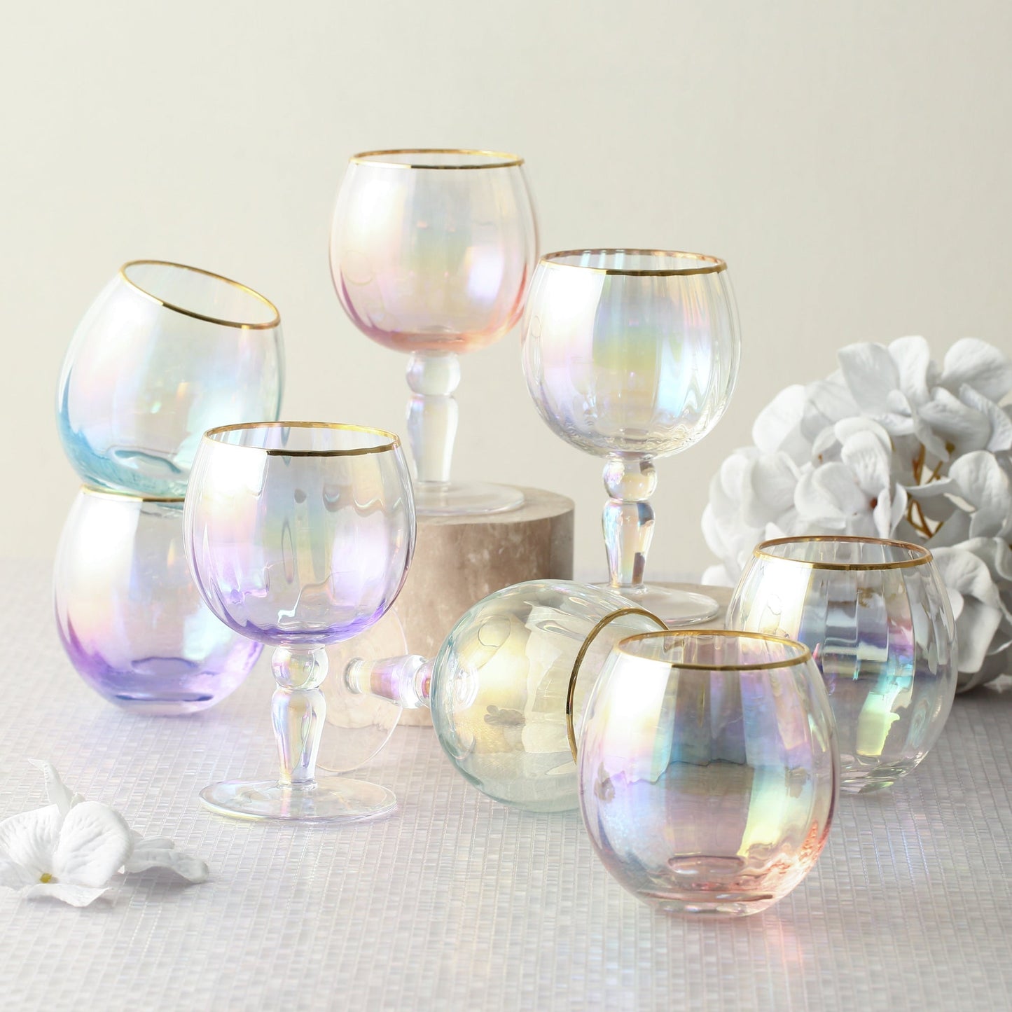 Opal Molded Goblet Mint