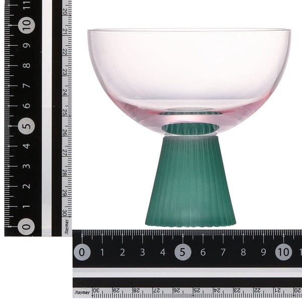 Bicolor Dessert Glass Pink x Green