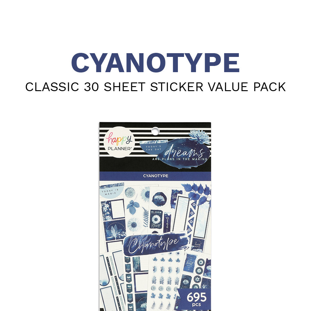Value Pack Stickers - Cyanotype