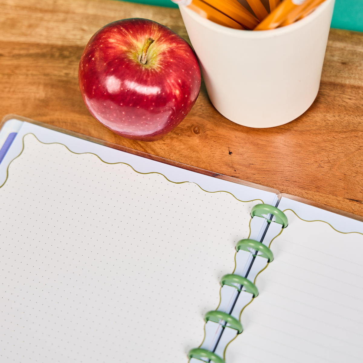 Fruit Stand Teacher - Dotted Lined + Dot Grid Classic Notebook - 60 Sheets