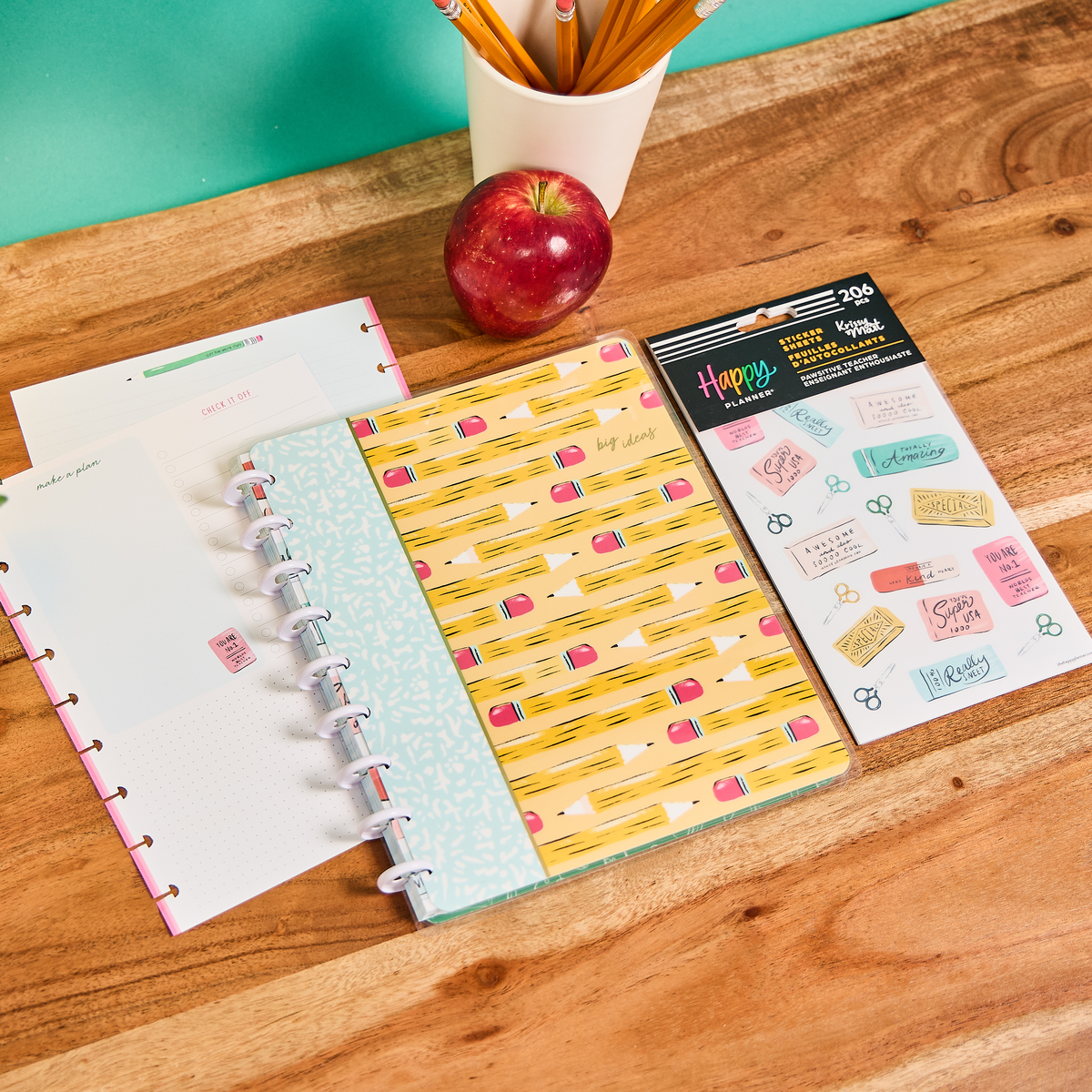 Pawsitive Teacher - Classic Notebook + Filler Paper + Sticker Bundle