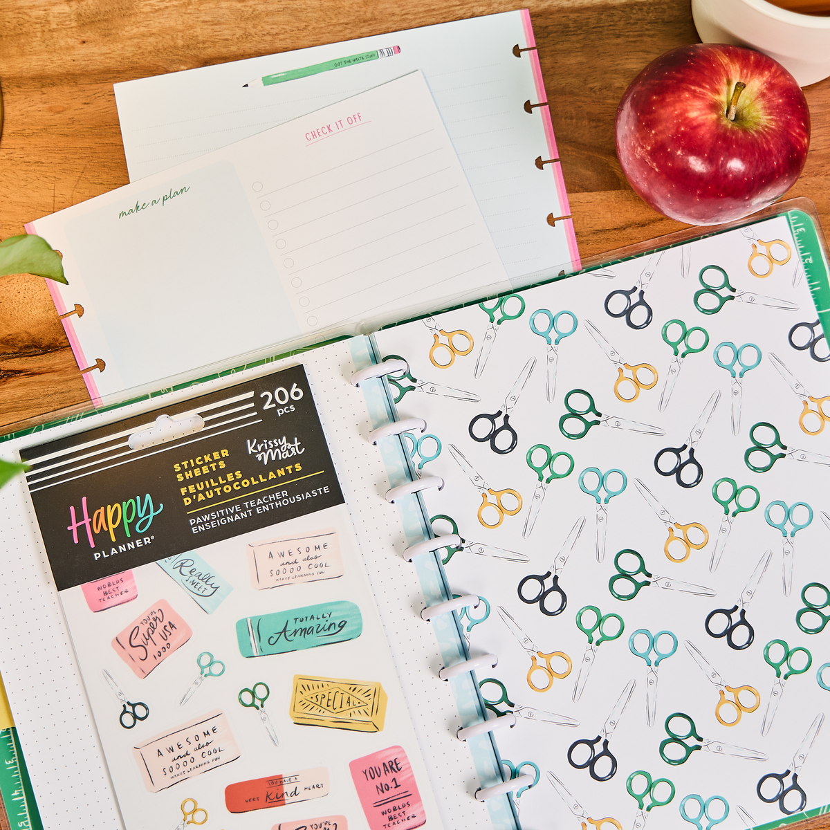 Pawsitive Teacher - Classic Notebook + Filler Paper + Sticker Bundle
