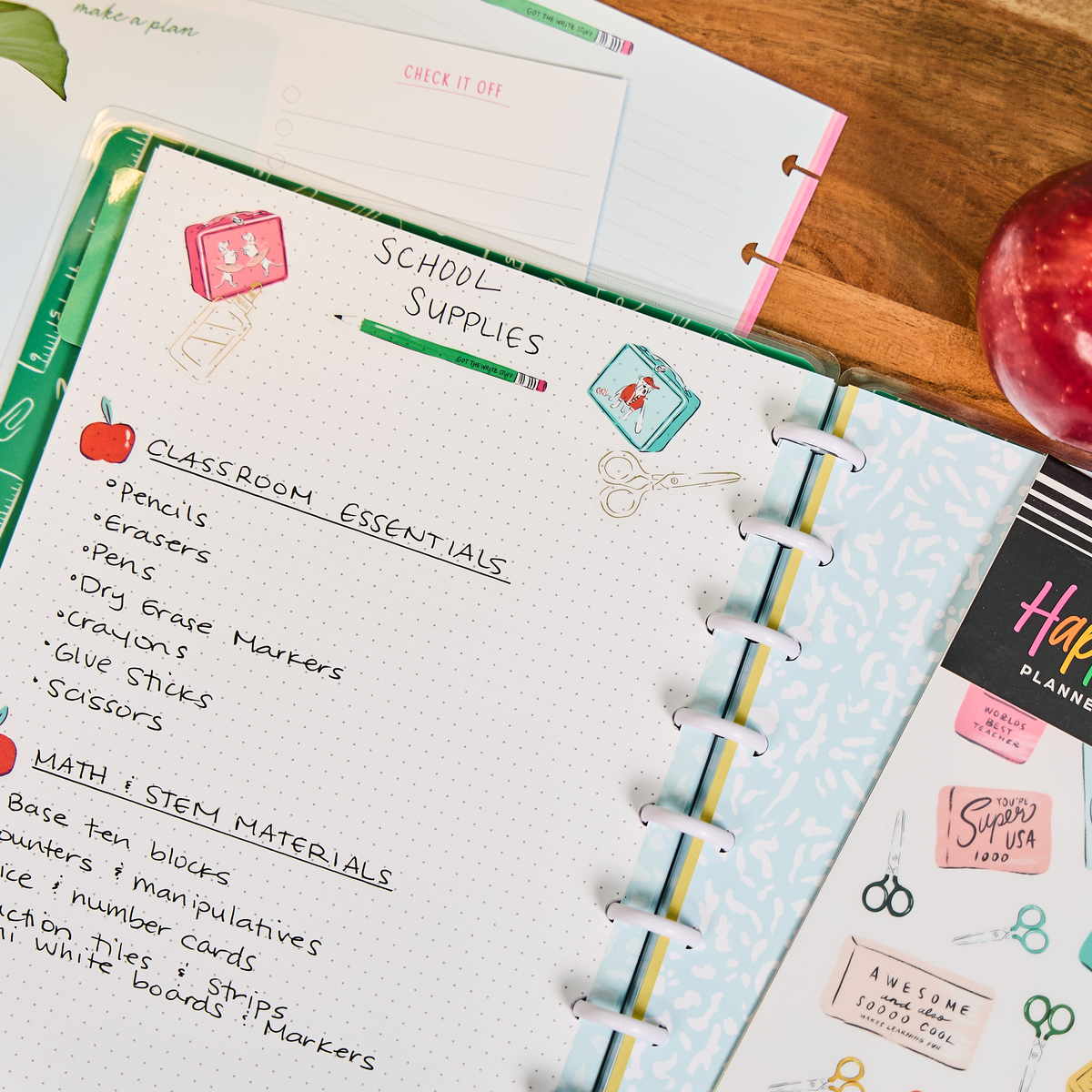 Pawsitive Teacher - Classic Notebook + Filler Paper + Sticker Bundle