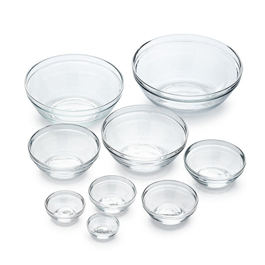 Le Gigogne® Clear Stackable Glass Bowl Set - Set of 9