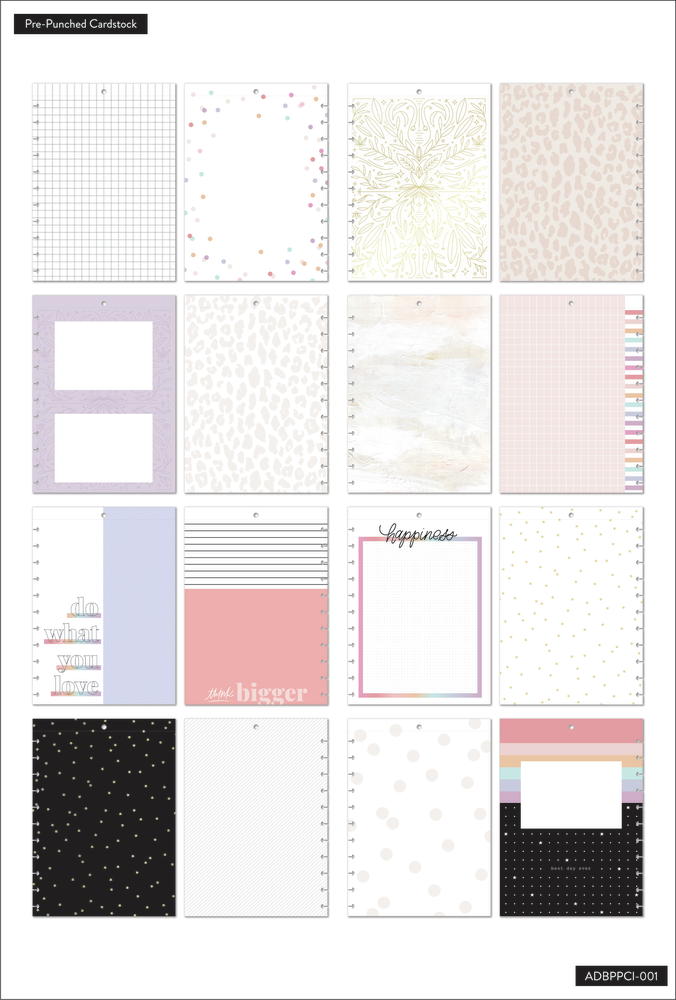 Happy Memory Keeping® - Muted Colors Big Pre-Punched Cardstock