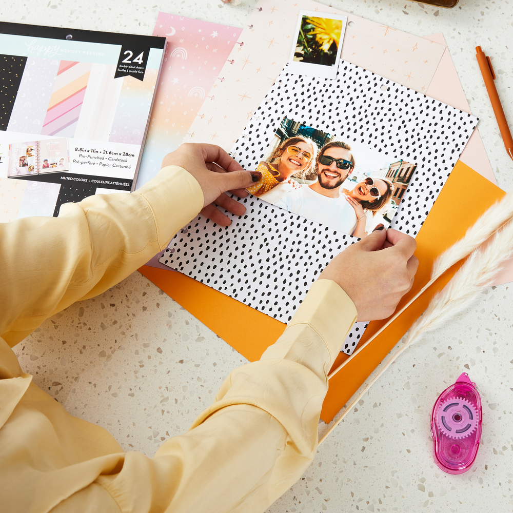 Happy Memory Keeping® - Muted Colors Big Pre-Punched Cardstock