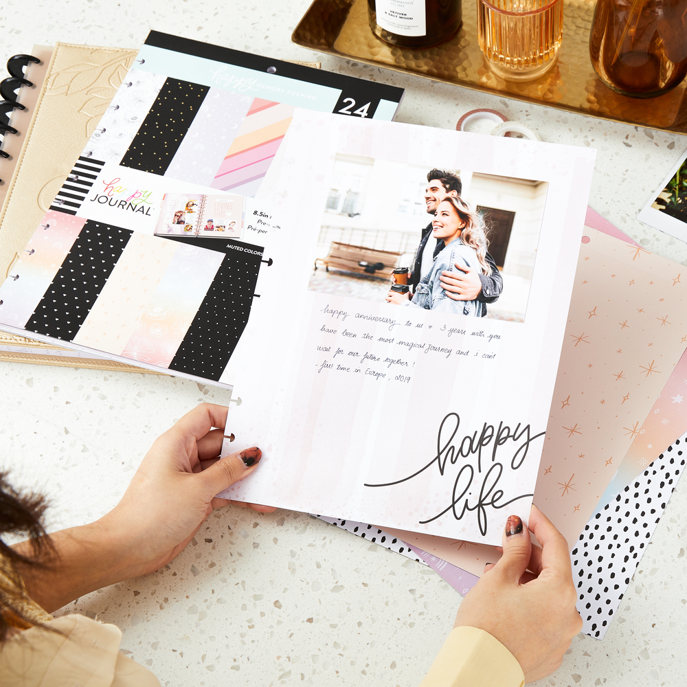 Happy Memory Keeping® - Muted Colors Big Pre-Punched Cardstock