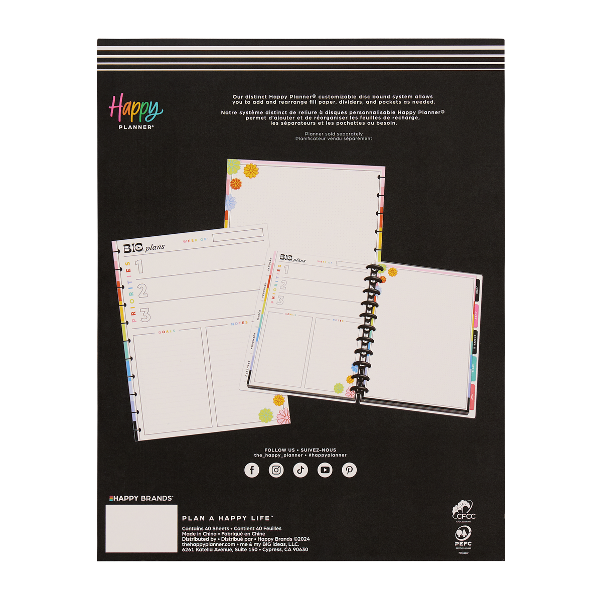 Happy Outlines - Dashboard + Dot Grid Big Filler Paper - 40 Sheets