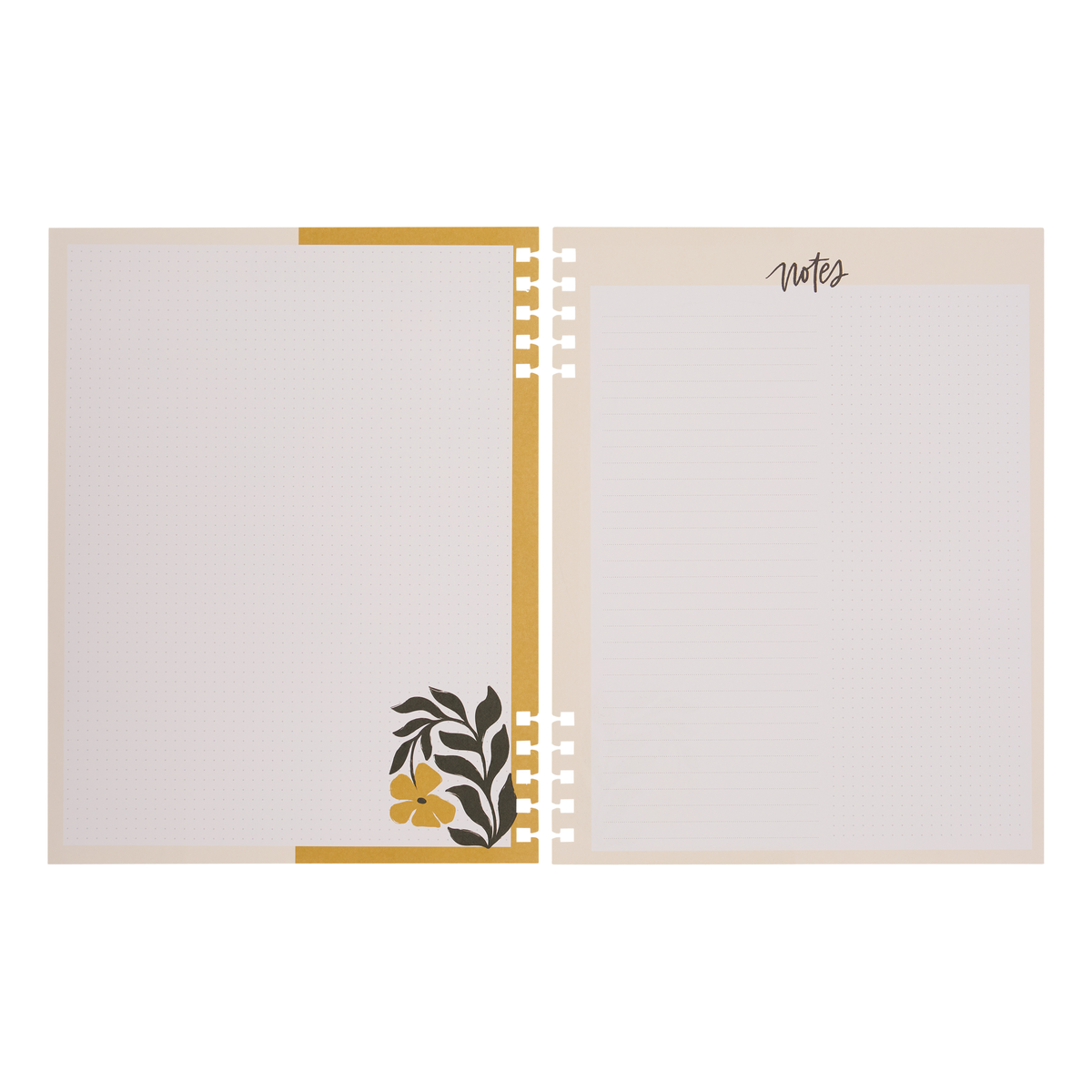 Mod Sketches - Dashboard + Dot Grid Big Customizable Spiral Filler Paper - 40 Sheets