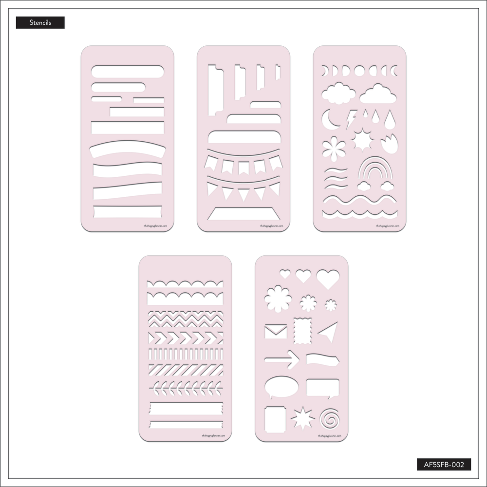 Shapes - Stencil Fan Book - 5 Sheets