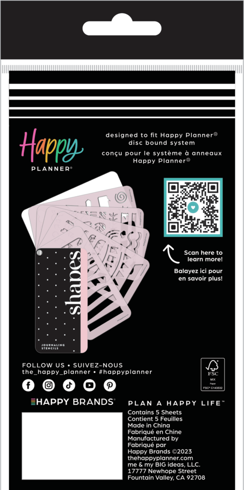 Shapes - Stencil Fan Book - 5 Sheets