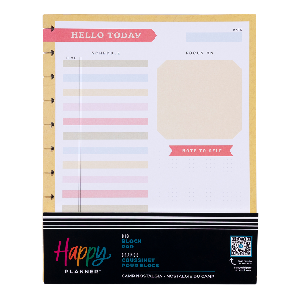 Camp Nostalgia - Big Block Notepad - 100 Sheets