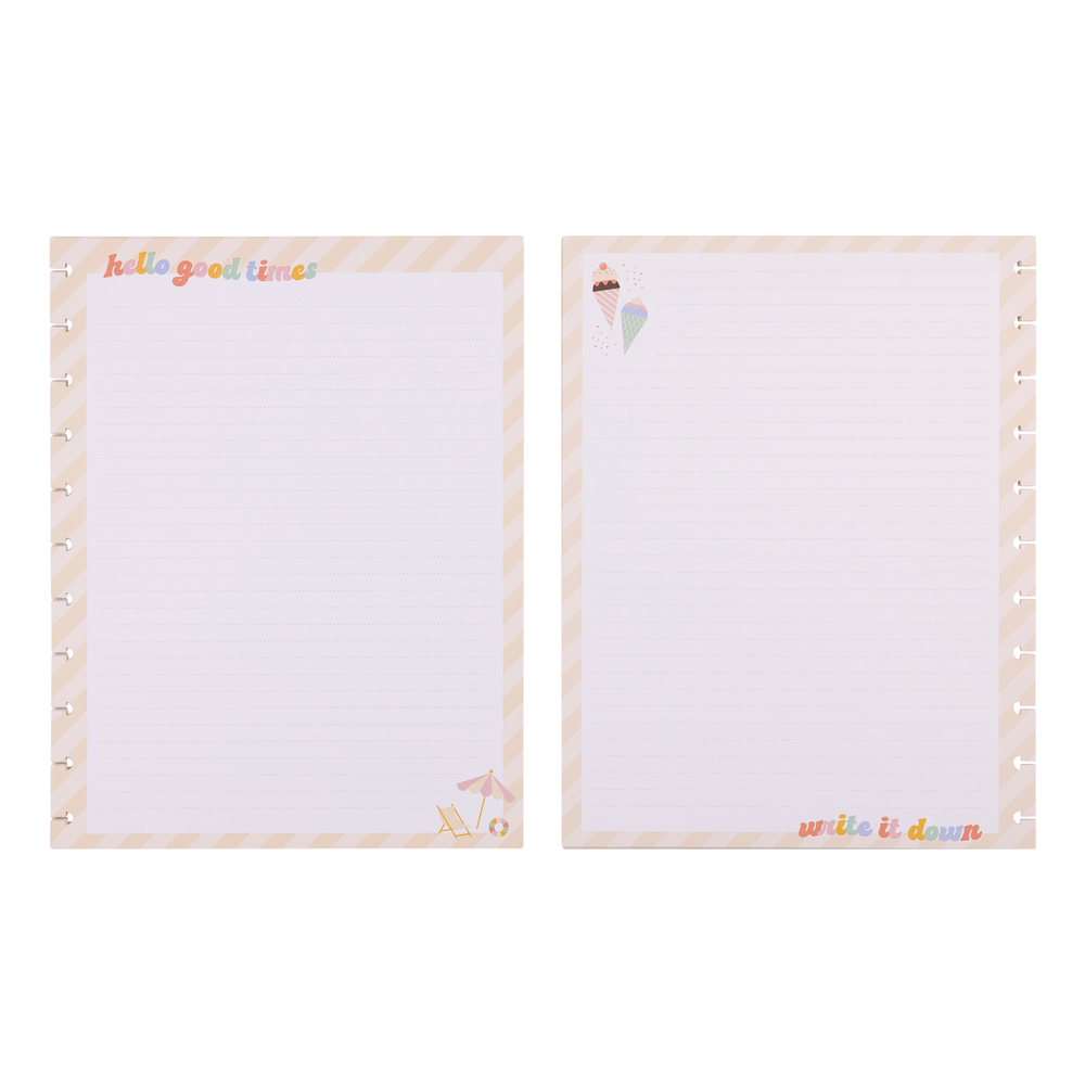 Boardwalk Ice Cream - Dotted Lined Big Filler Paper - 40 Sheets