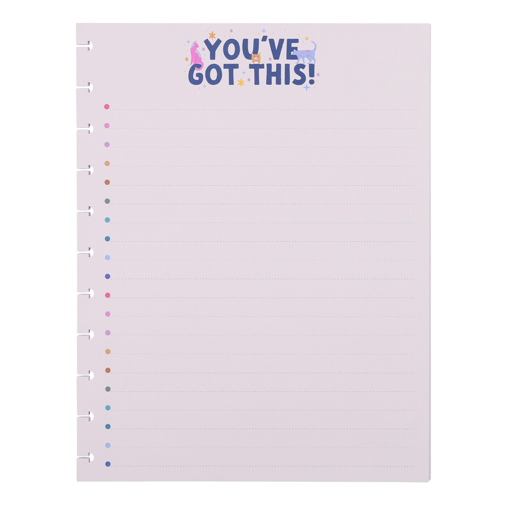 Whimsical Whiskers - Checklist + Dotted Lined Big Filler Paper - 40 Sheets