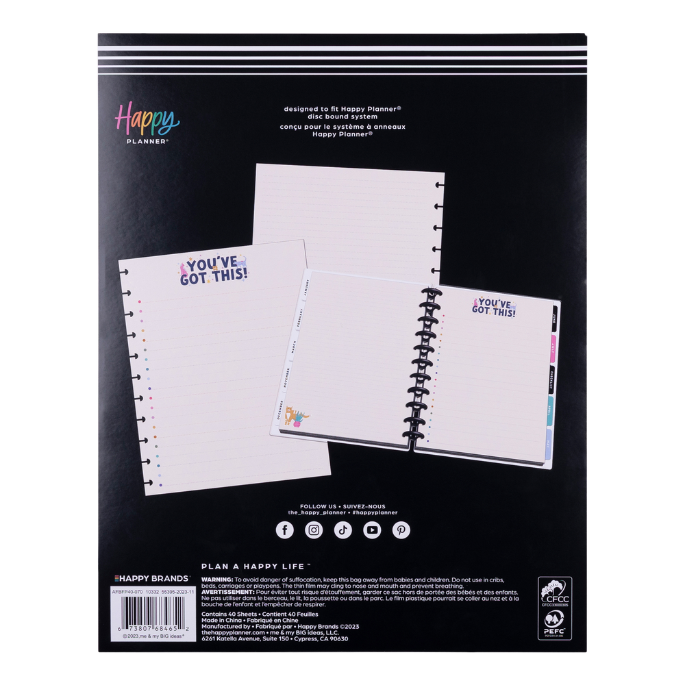 Whimsical Whiskers - Checklist + Dotted Lined Big Filler Paper - 40 Sheets