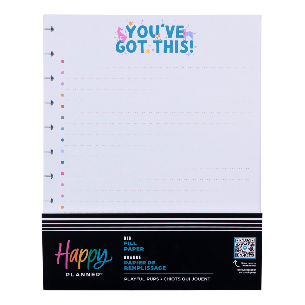 Playful Pups - Checklist + Dotted Lined Big Filler Paper - 40 Sheets