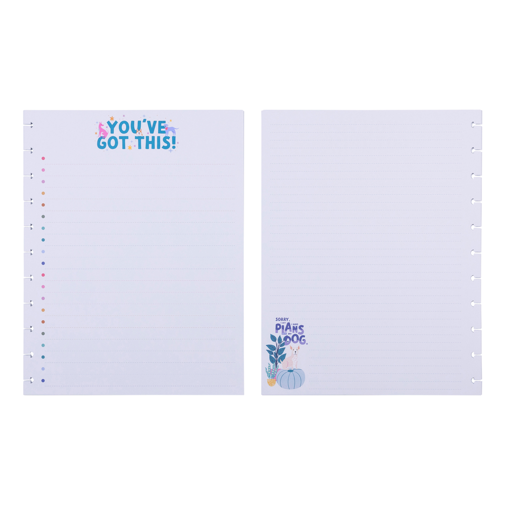 Playful Pups - Checklist + Dotted Lined Big Filler Paper - 40 Sheets
