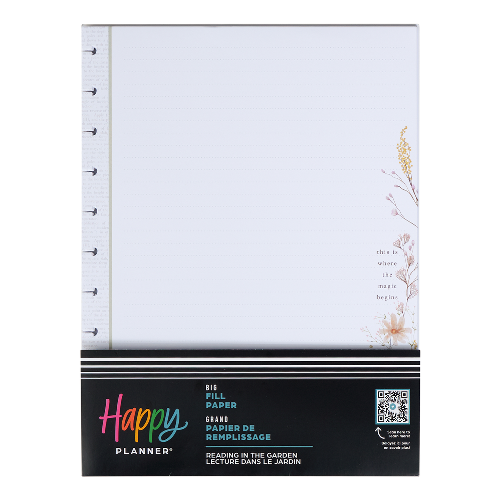 Reading in the Garden Teacher - Dotted Lined Big Filler Paper - 40 Sheets