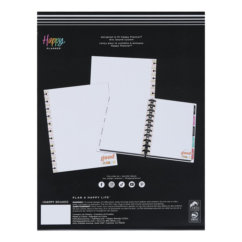 Simple Joys - Dotted Lined Big Filler Paper - 40 Sheets