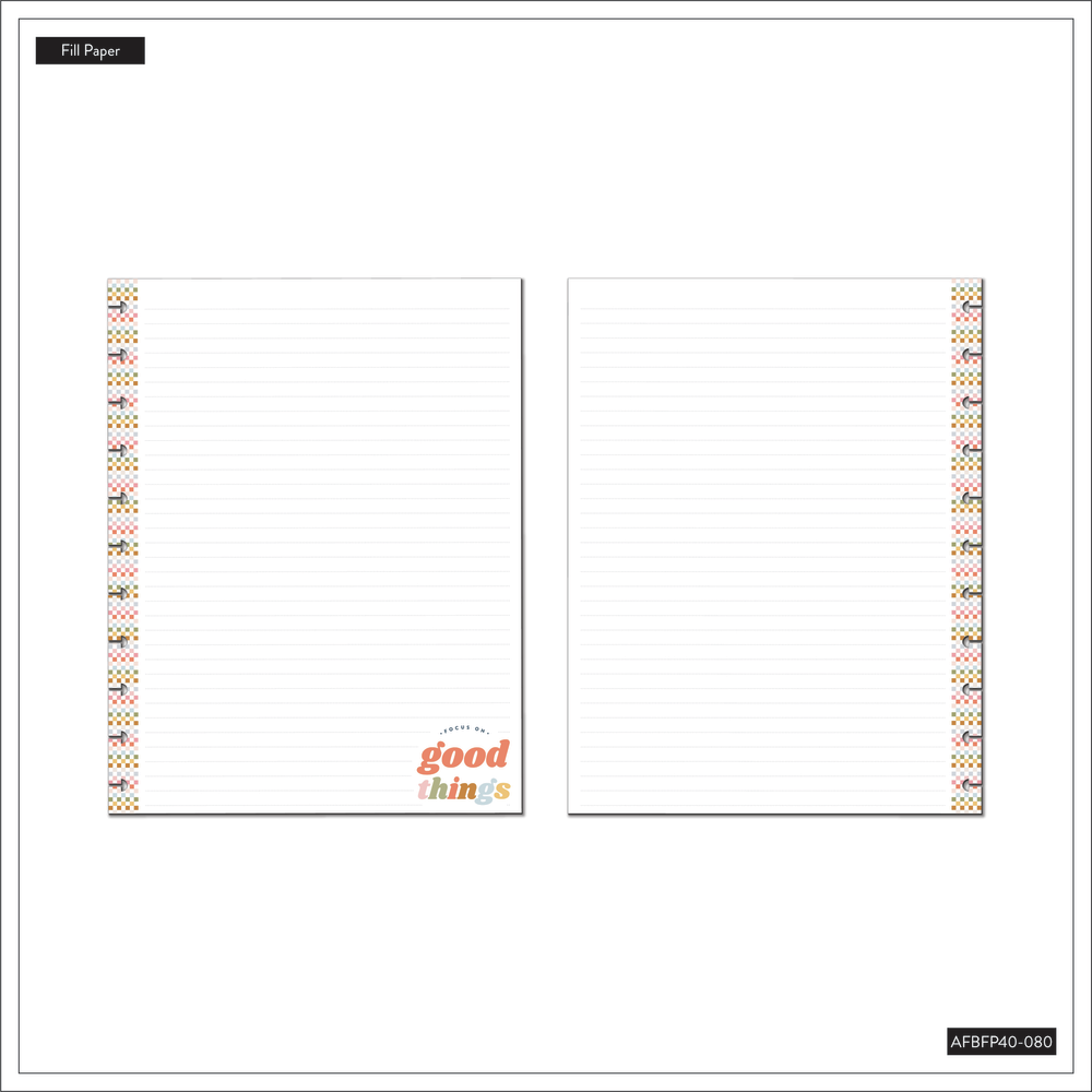 Simple Joys - Dotted Lined Big Filler Paper - 40 Sheets