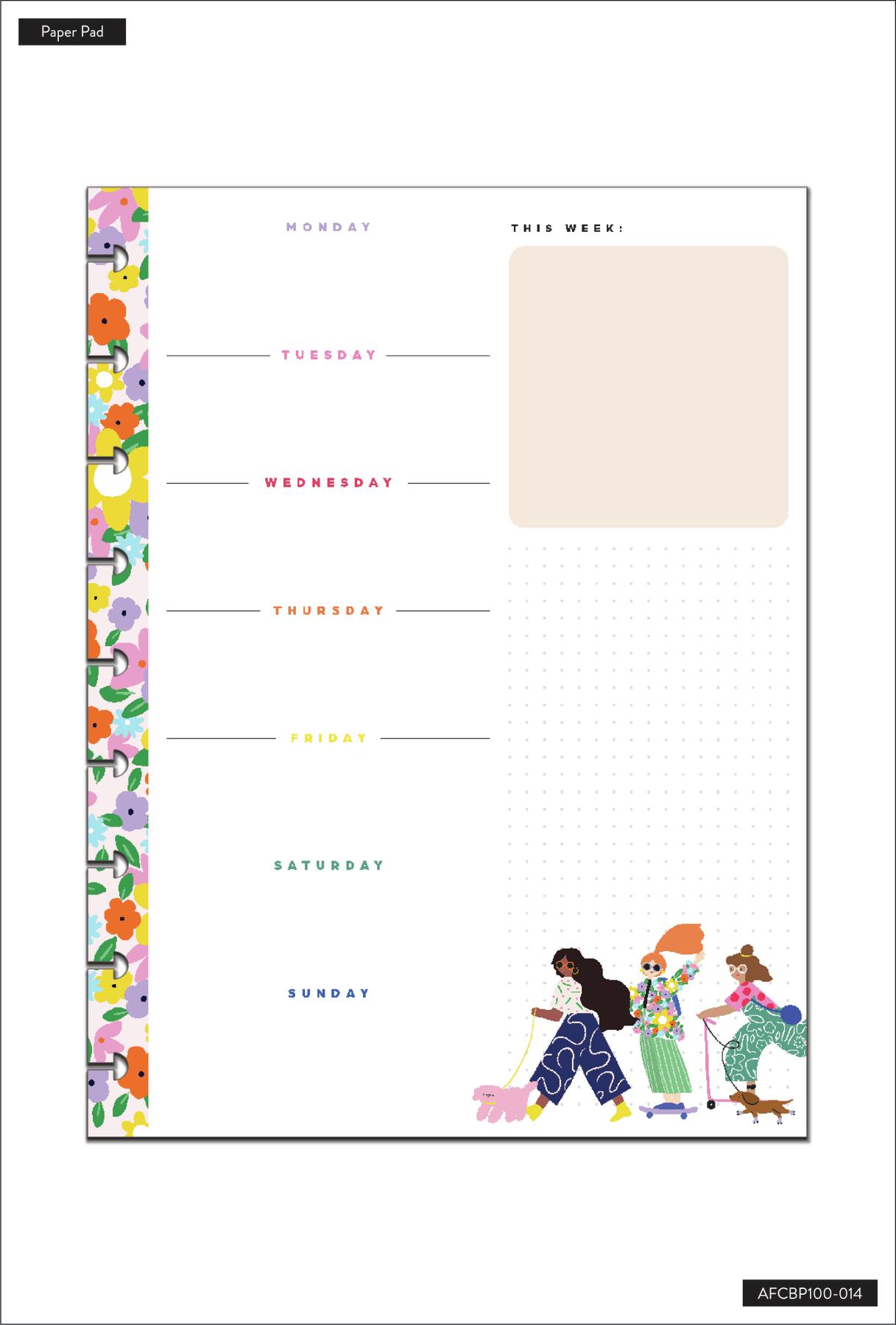 Groovin' & Movin' Block Notepad - Classic - 100 Sheets