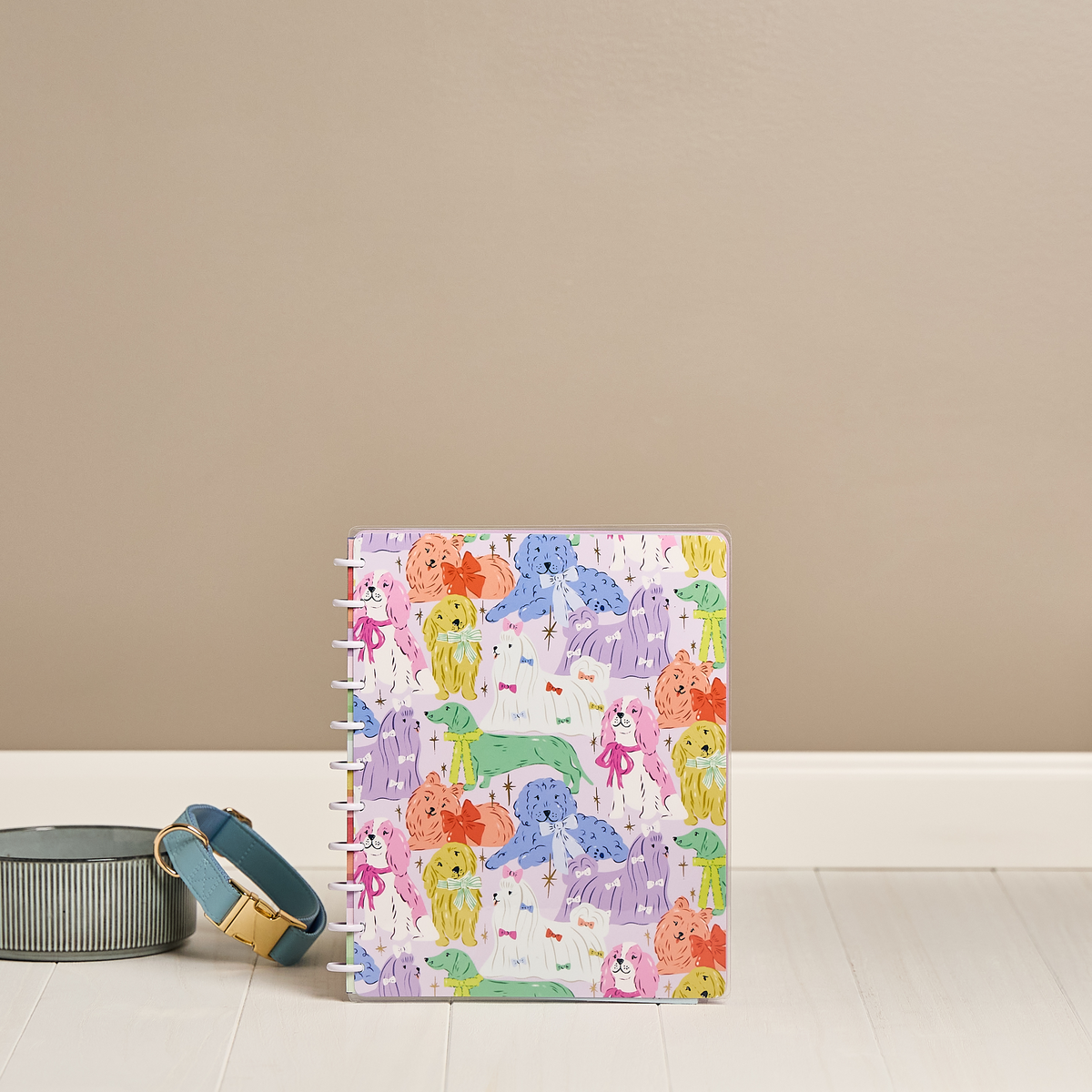 Pawsitive Seasonal Dogs - Dot Grid Big Notebook - 60 Sheets
