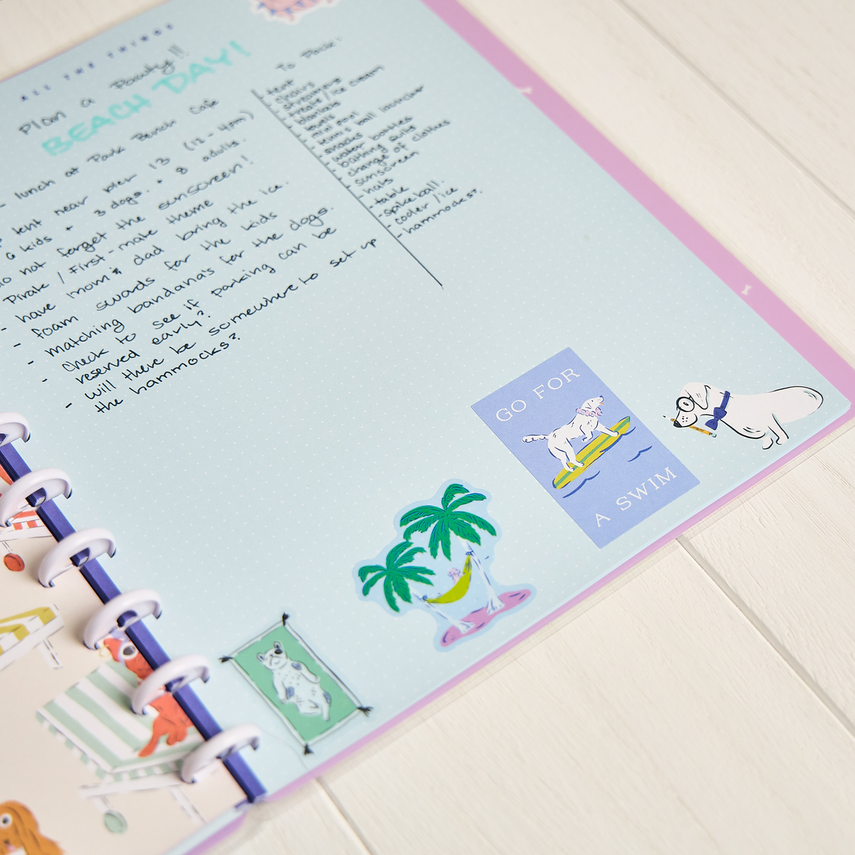 Pawsitive Seasonal Dogs - Dot Grid Big Notebook - 60 Sheets