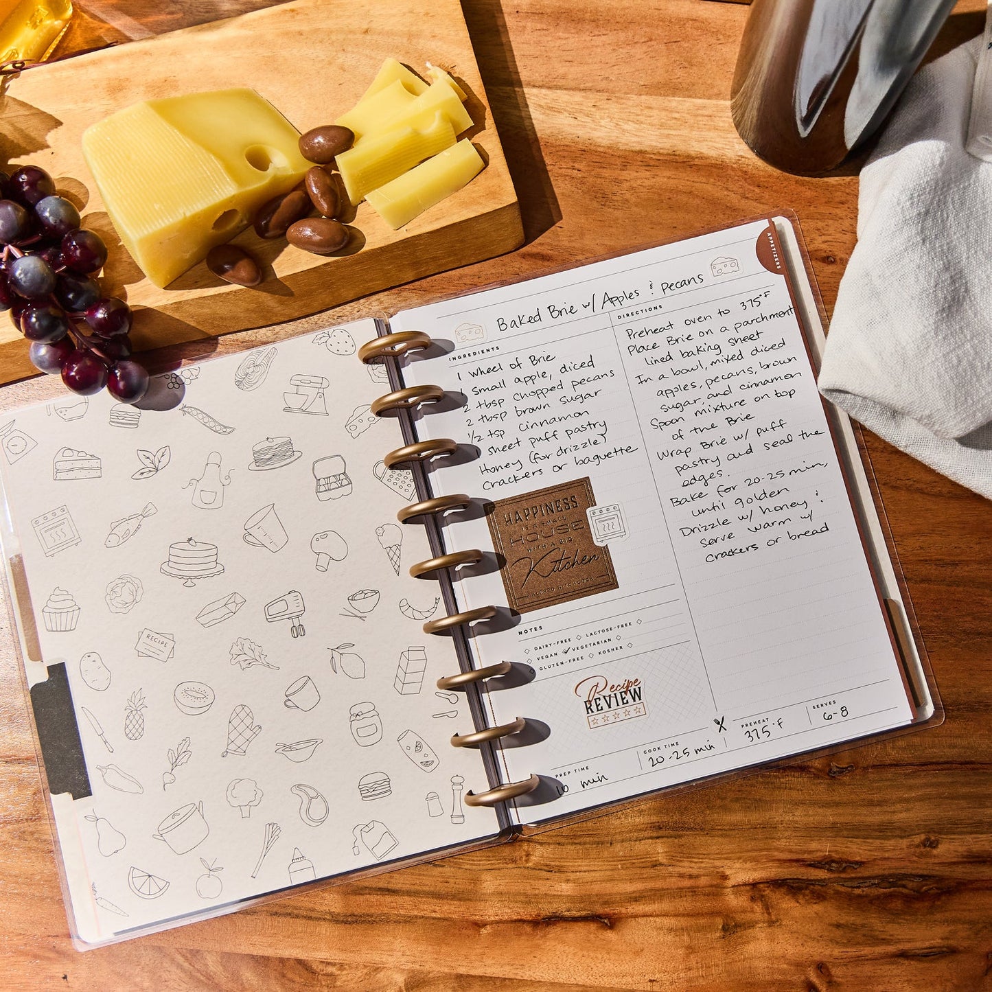 Rustic Roots Meal Planning - Classic Guided Meal Planning Journal - 80 Sheets