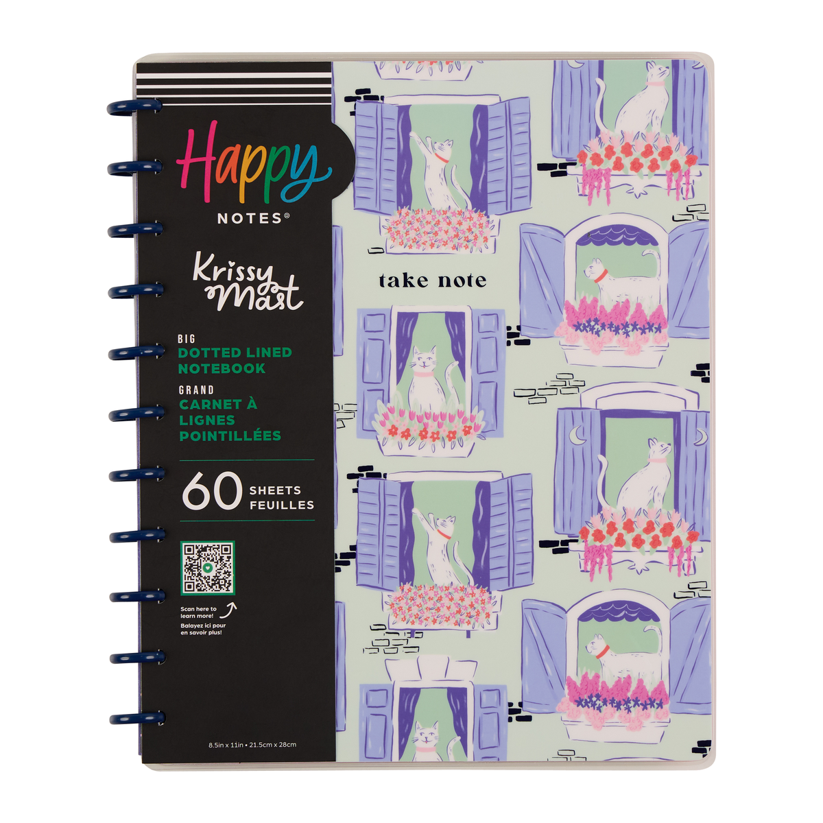 Purrfect Seasonal Cats - Dotted Lined Big Notebook - 60 Sheets