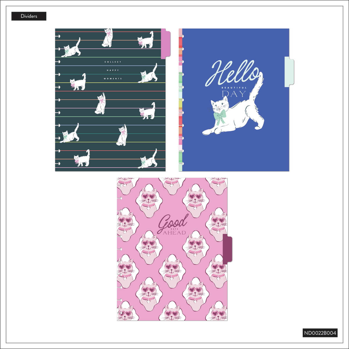 Purrfect Seasonal Cats - Dotted Lined Big Notebook - 60 Sheets