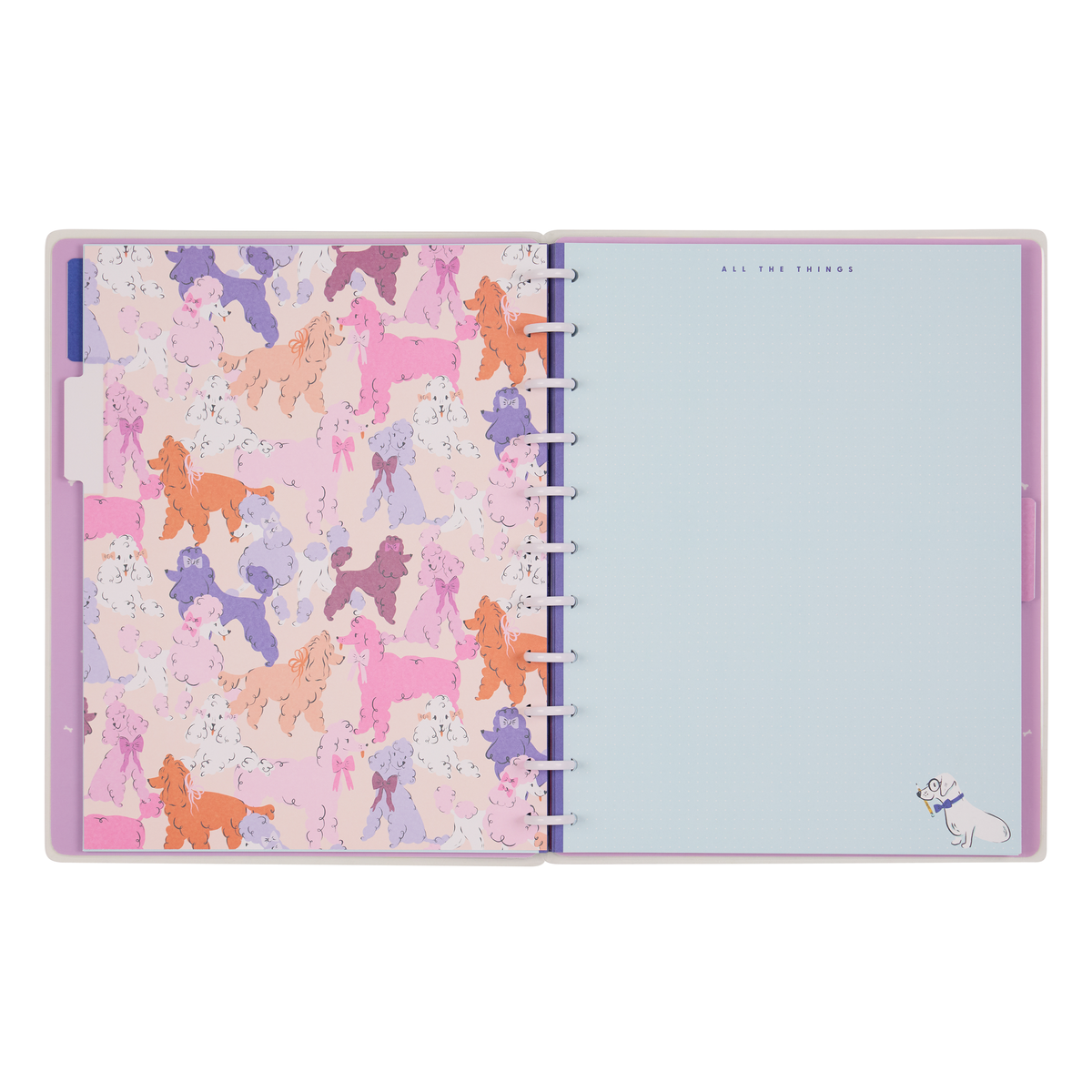 Pawsitive Seasonal Dogs - Dot Grid Big Notebook - 60 Sheets
