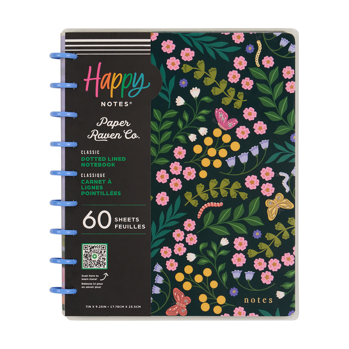 Midnight Meadow - Dotted Lined Classic Notebook - 60 Sheets
