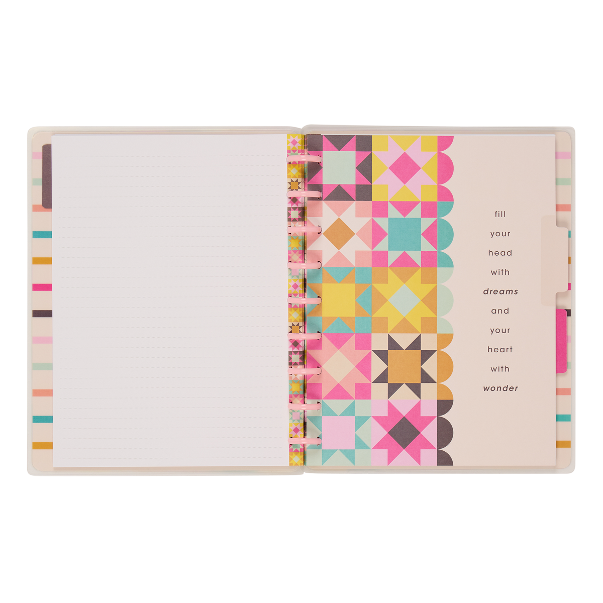 Happy Patchwork - Dotted Lined Classic Notebook - 60 Sheets