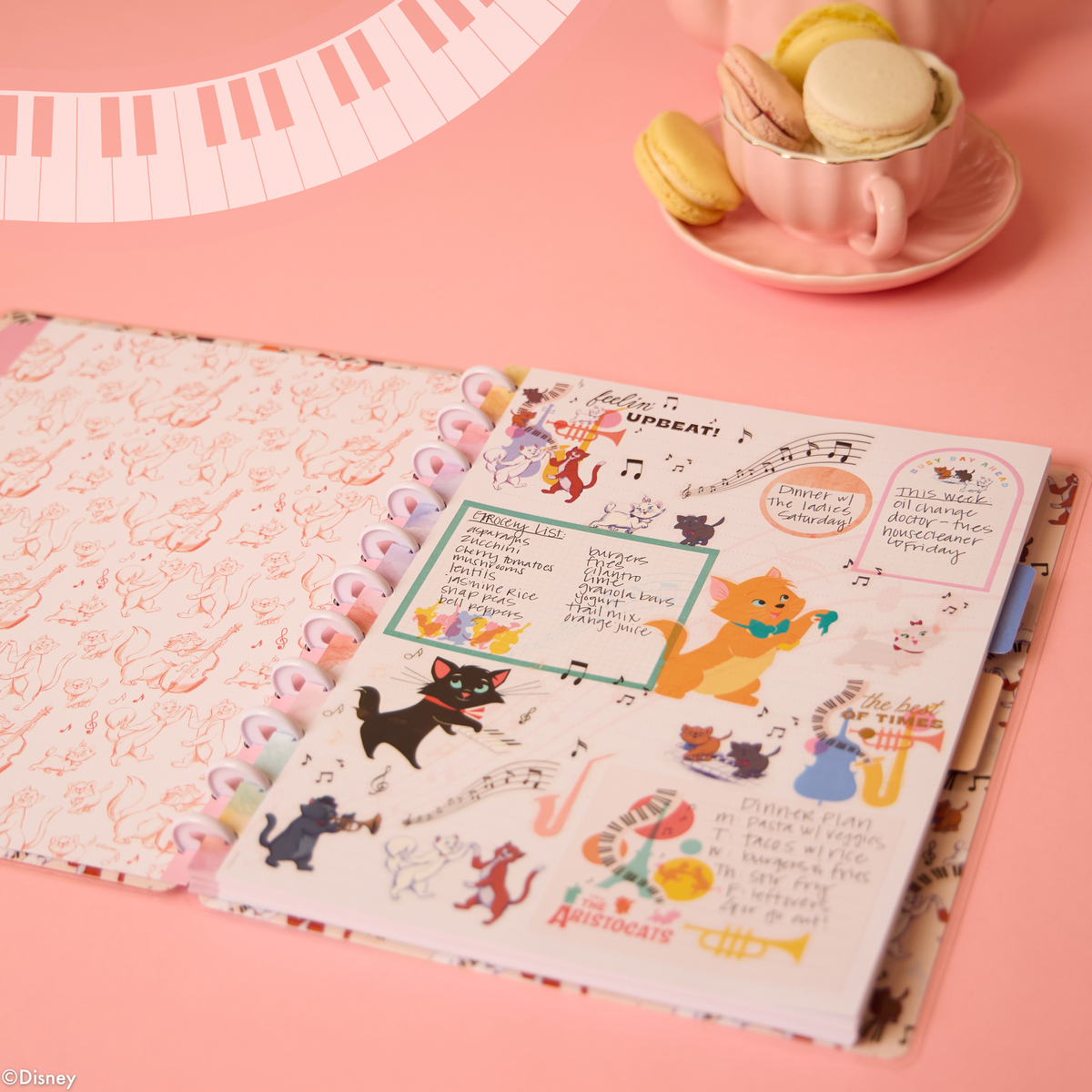 Disney The Aristocats - Dotted Lined Big Notebook - 60 Sheets