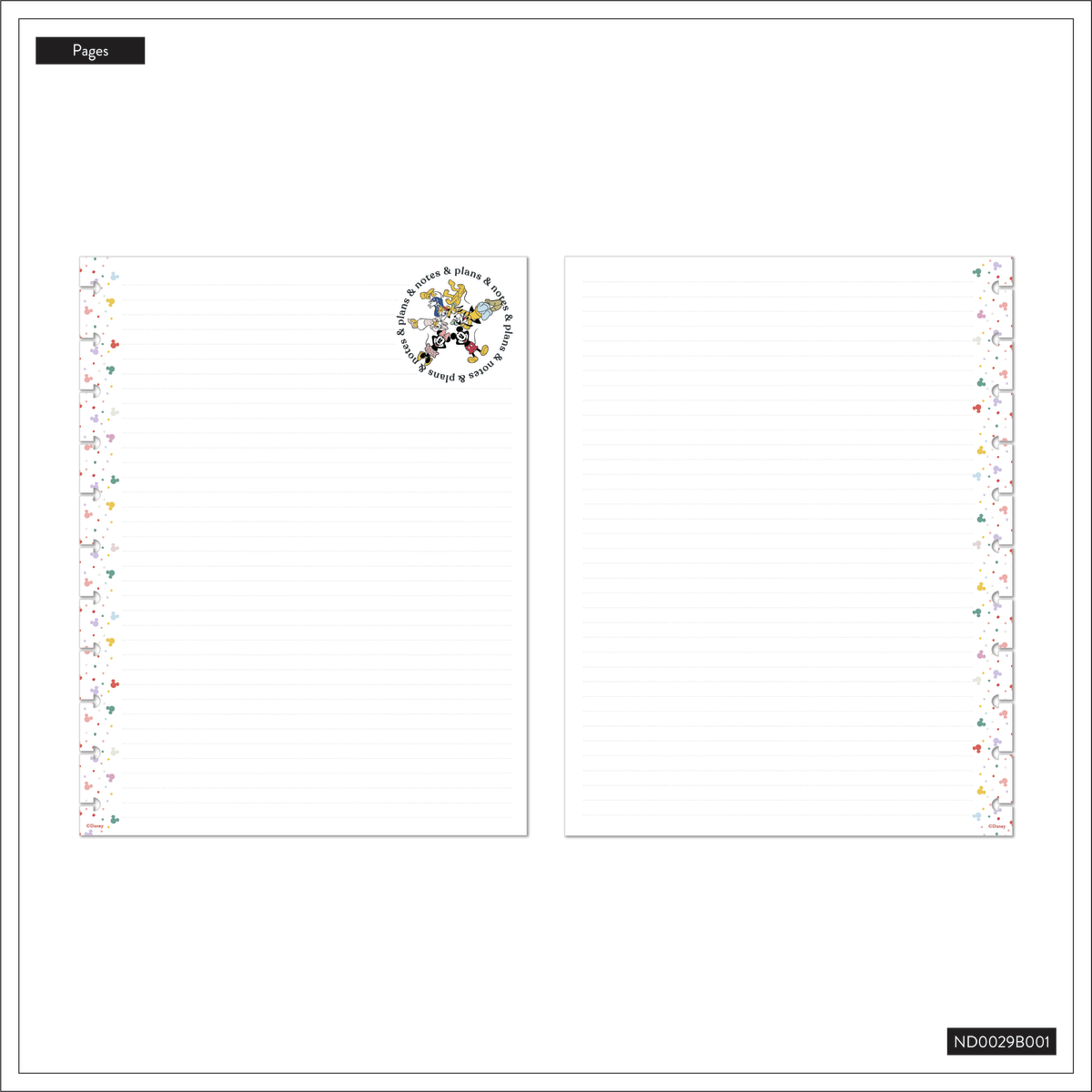 Disney Mickey Mouse & Friends Teacher - Dotted Lined Big Notebook - 60 Sheets