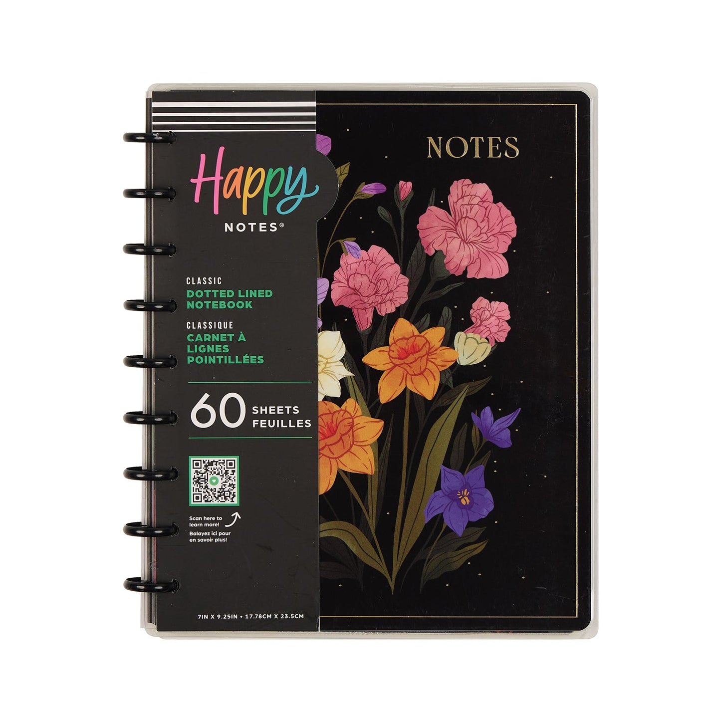 Dark Garden - Dotted Lined Classic Notebook - 60 Sheets