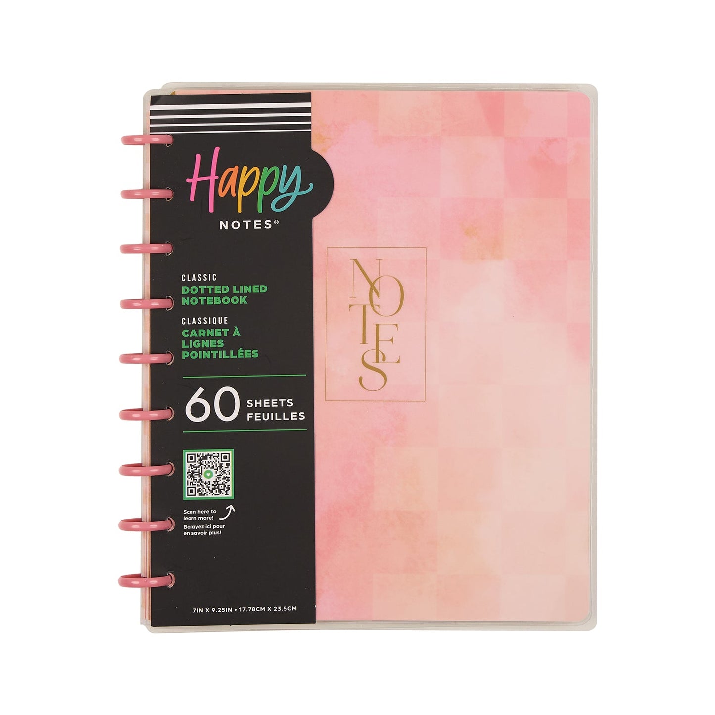 Textured Canvas - Dotted Lined Classic Notebook - 60 Sheets