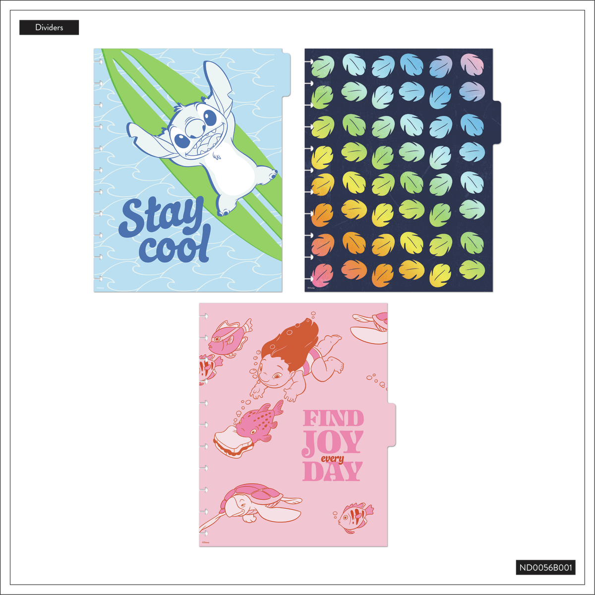 Disney Lilo & Stitch Make Waves - Dotted Lined Big Notebook - 60 Sheets