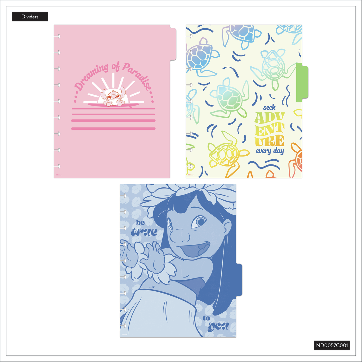 Disney Lilo & Stitch Make Waves - Dotted Lined Classic Notebook - 60 Sheets