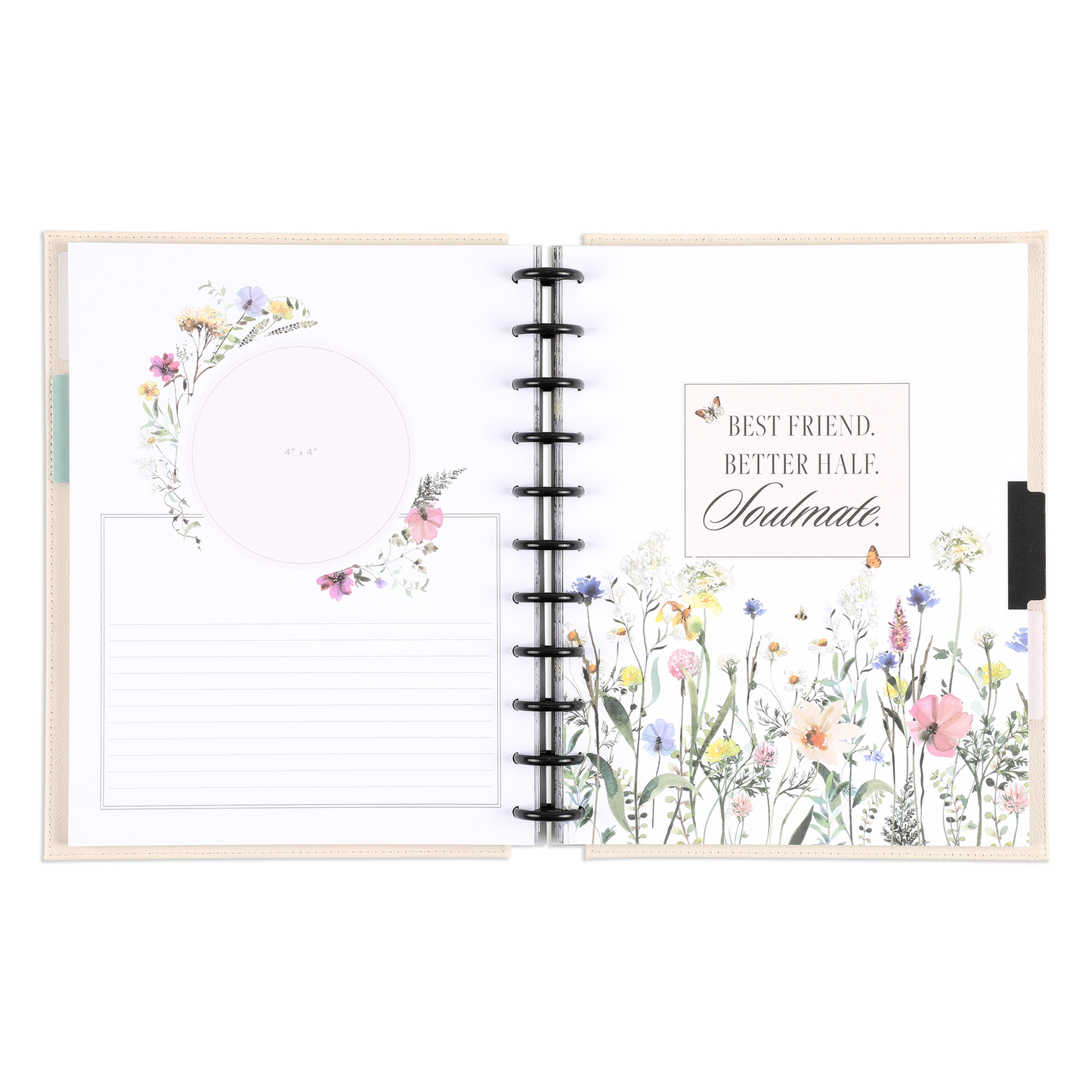 Blooming Romance Wedding - DELUXE Big Happy Memory Keeping Wedding Photo Journal - 80 Sheets