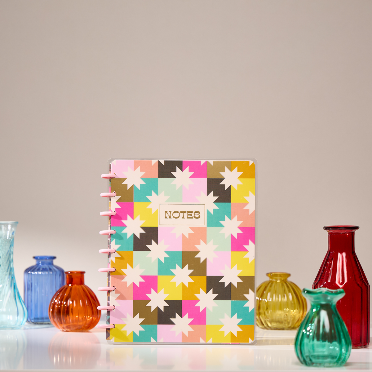 Happy Patchwork - Dotted Lined Classic Notebook - 60 Sheets