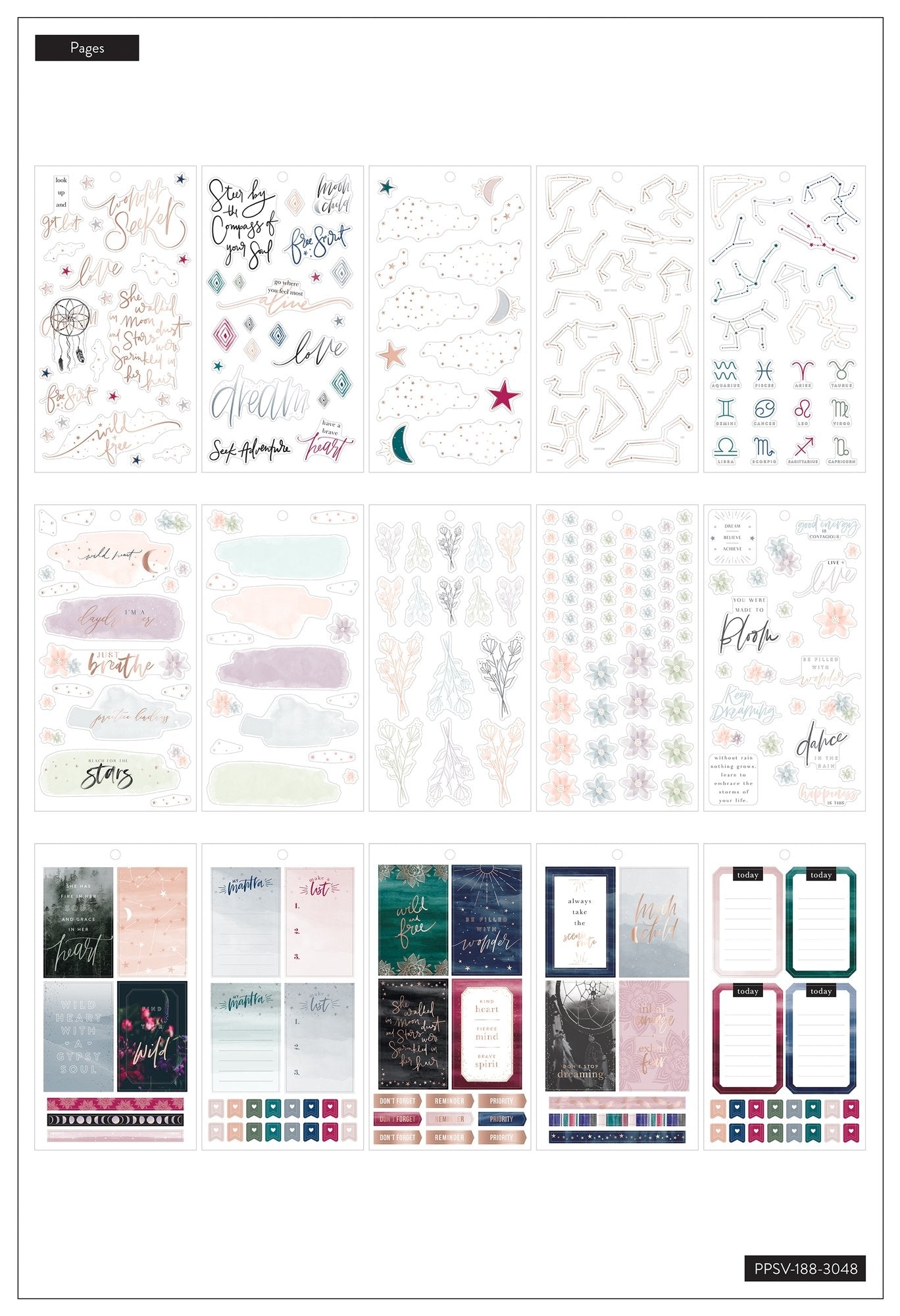 Value Pack Stickers - Boho - BIG
