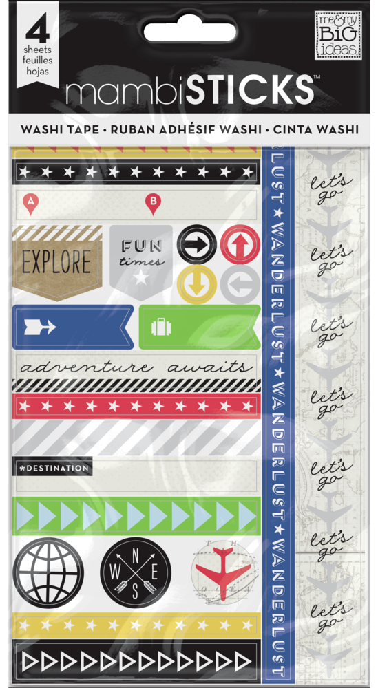 Travel Plans - 4 Washi Tape Sheets