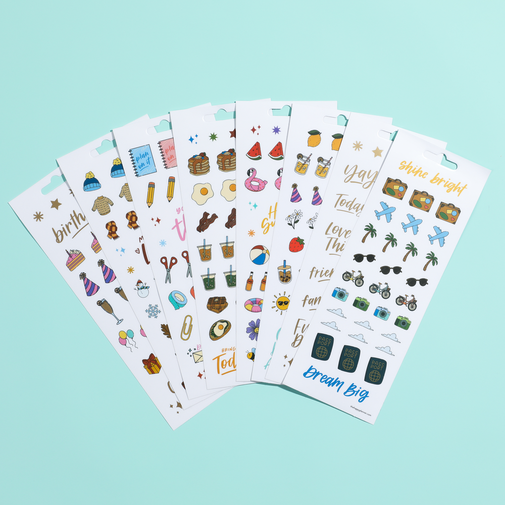 All the Things Icons - 8 Sticker Sheets
