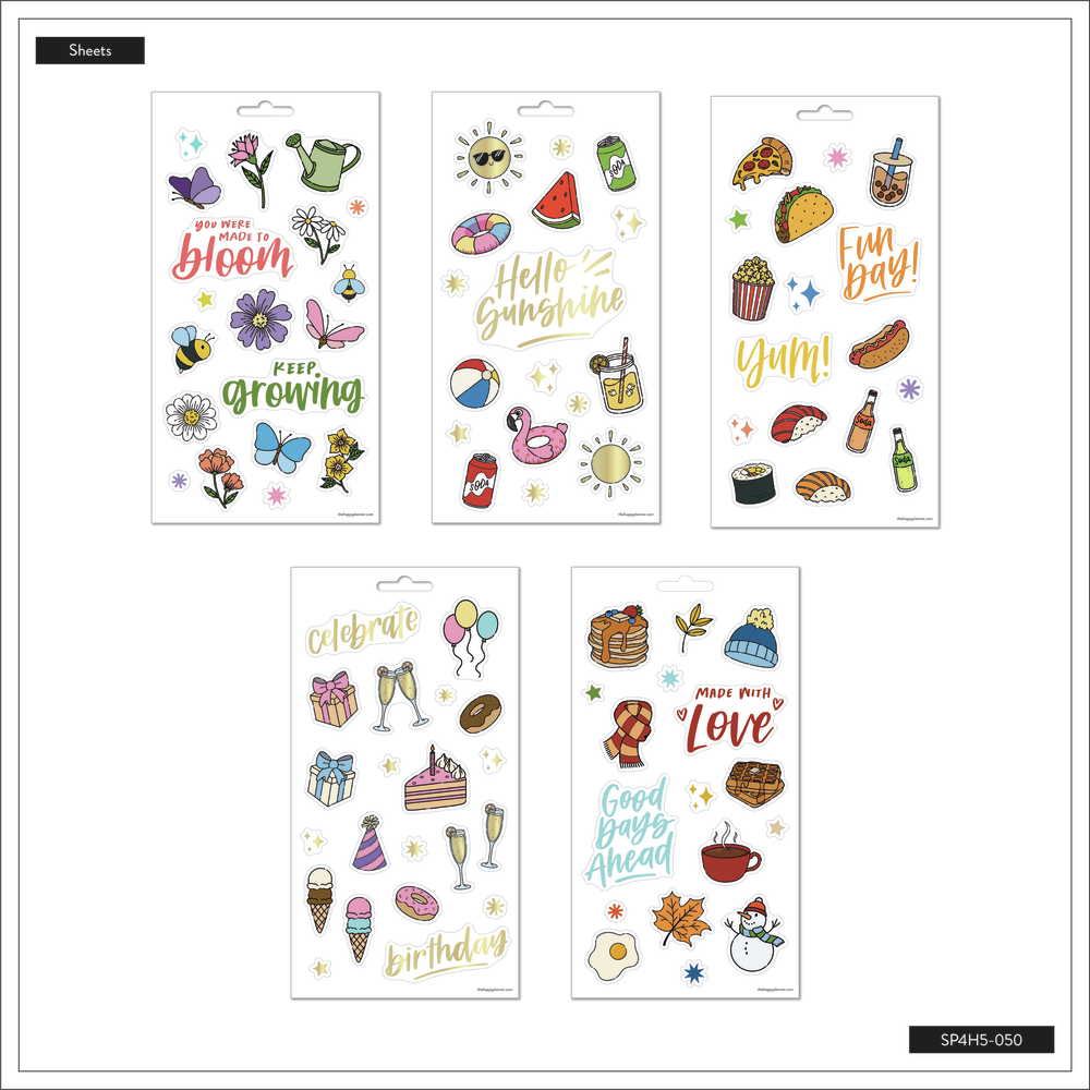 All the Things Icons - 5 Sticker Sheets