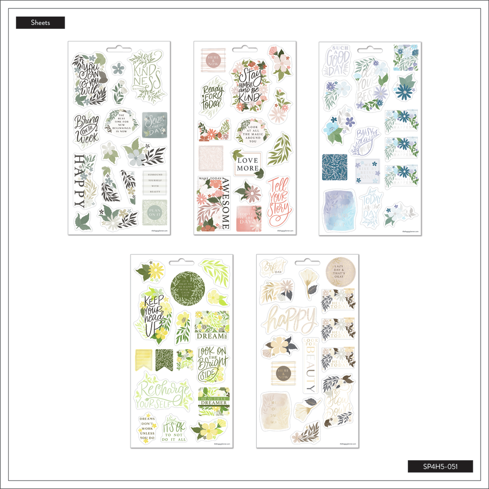 Floral Color Story - 5 Sticker Sheets