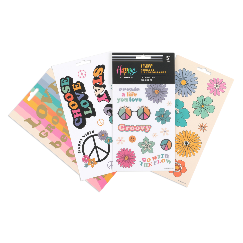 Decades 70s - 5 Sticker Sheets