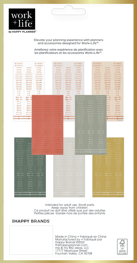 Work + Life Ivy & Rose - 8 Sticker Sheets